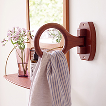 Towel ring in solid teak