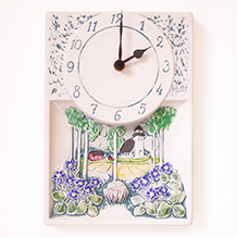 Jie Gantofta / Wall clock  blåsippa