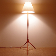 Tripod floor lamp in teak