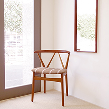 Large mirror in teak