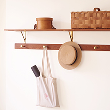 Large wall mounted coat rack with shelf