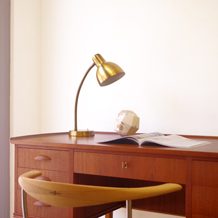 Double sided desk in teak & oak