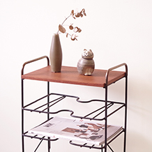 Side table with magazine rack
