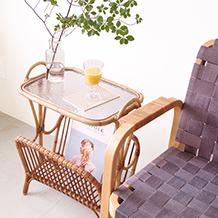 Side table with magazine rack