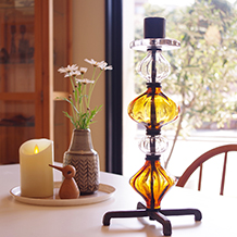 Erik Hoglund / Candle stand (tall/amber)