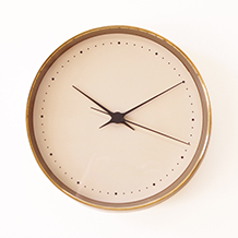 Henning Koppel / Wall clock in brass (22cm)