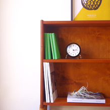 Bookcase in teak & oak