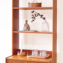 Bodafors / Shelf with drawers in teak