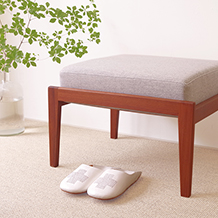 Ottoman / Foot stool in teak (Kvadrat)