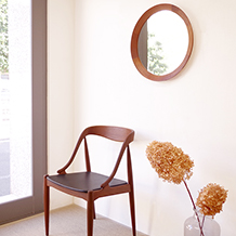 Aarhus Glasimport / Circular mirror in teak