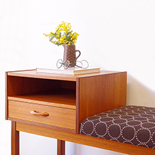 Telephone bench in teak (mina perhonen)