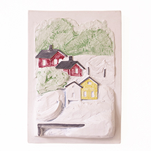 Jie Gantofta / Ceramic wall plque 湖畔のサマーハウス