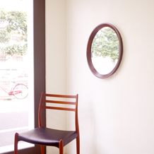 Small circular mirror