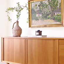 Nils Jonsson / Sideboard with tambour doors in elm