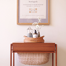 BR Gelsted / Sewing table in teak and rattan