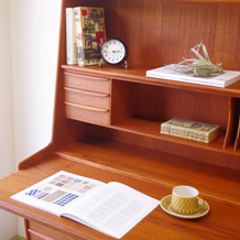 Bureau with bookcase