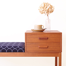 Telephone bench in teak (mina perhonen)