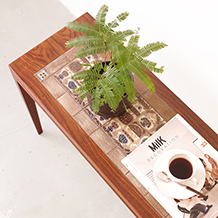 Royal Copenhagen/Tile top table BACA in rosewood