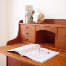 Bureau with mirror in teak