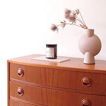 Kai Kristiansen / Bow front chest of 5drawers