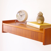 Wall shelf with drawer in teak