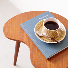 Gorm Mobler/Kidney shaped table in teak 