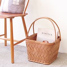 激安通販サイト こまものと北欧家具の店 handle with Basket / Spånkorg / Salut 小物入れ