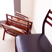 Magazine rack in rosewood