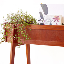 Flower planter in teak