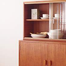 Lamhults Mobler / Cabinet with glass doors in teak