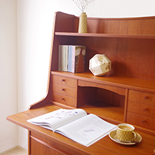 Bureau with bookcase & key