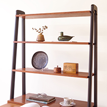 Bookshelf with cabinet in teak