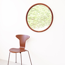 Kai Kristiansen / Large circular mirror in teak