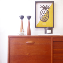 Cabinet with tambour doors in teak