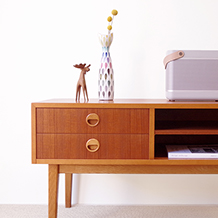 Cabinet with 2drawers in teak