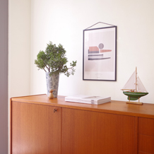 Sideboard in teak with key