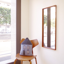 Large mirror in teak