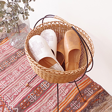 Sewing basket in rattan