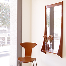 Pedersen & Hansen / Large mirror with shelf