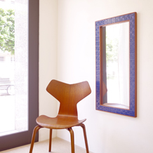 Large mirror with tiles