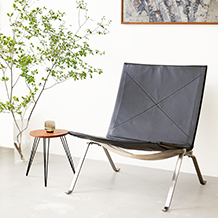 Coffee table in teak and iron