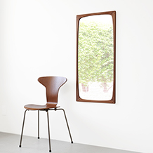 Large mirror in solid teak