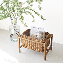 Storage box in rattan
