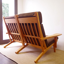 【張替代込】Hans.J.Wegner / 2pers.high back sofa GE375