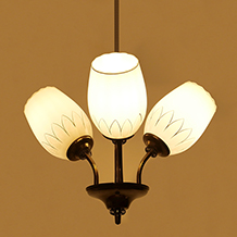 Itsu Oy / Chandelier with 3glass shades