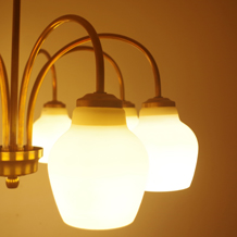 Fog&Morup / Chandelier with 8 opaline glass shades