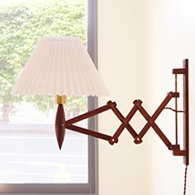 Lyfa movable wall lamp in solid rosewood