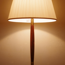 Floor lamp in rosewood