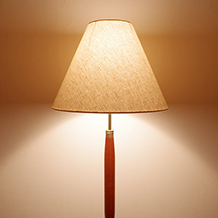 Floor lamp with telescopic in teak & brass