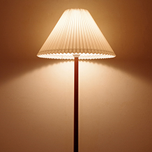 Tripod floor lamp in teak